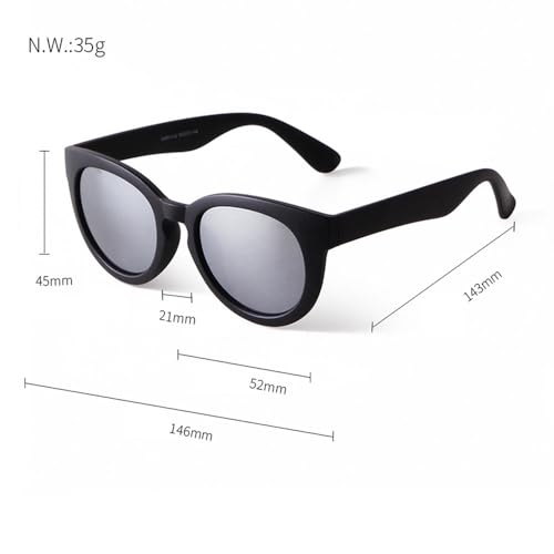Lunettes de soleil rondes vintage femme œil de chat et verres miroir UV400 - 6