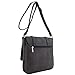 ALYSSA Double Compartment Large Flapover Crossbody Bag (Charcoal Grey)