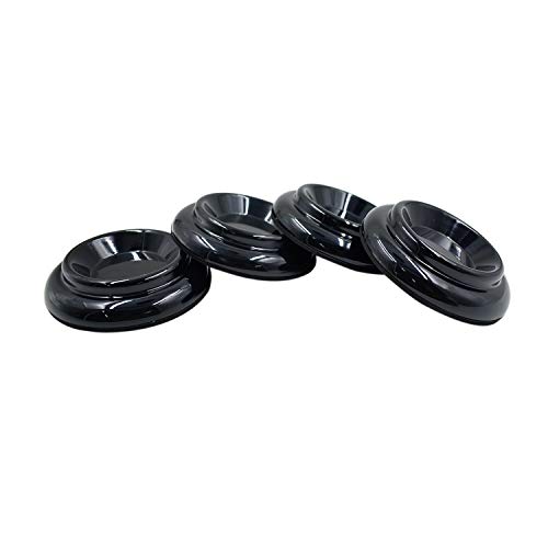LiXiongBao 4 Pack Piano Caster Cups for Upright Piano Wooden Piano Caster Piano Leg Furniture Floor Protectors with Non-Slip & Anti-Noise Foam Hardwood Floor Protectors (Black)