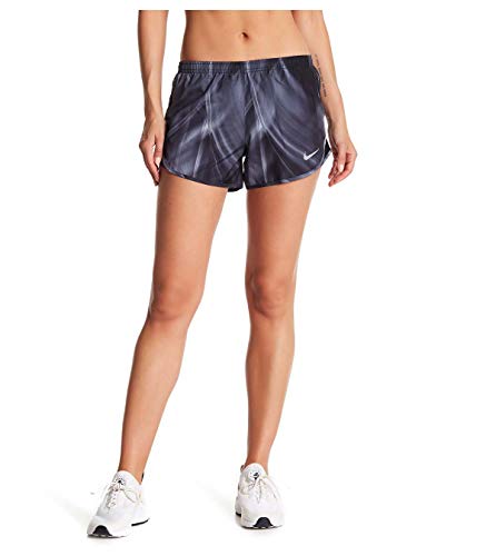 Image of NIKE Womens Dri-Fit 3.5 inch Modern Tempo Running Shorts w /Brief Liner Watercolor (X-Small, Black)