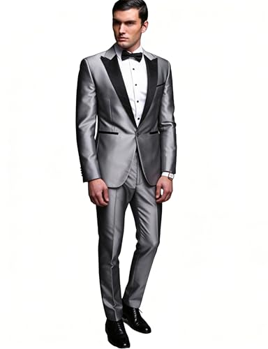 Blazer Homme Mariage Revers Pointu Veste de Costume Finition Premium