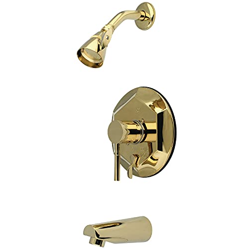 Best Promo Kingston Brass KB46320DL Concord Tub and Shower Faucet with Diverter, Polished Brass