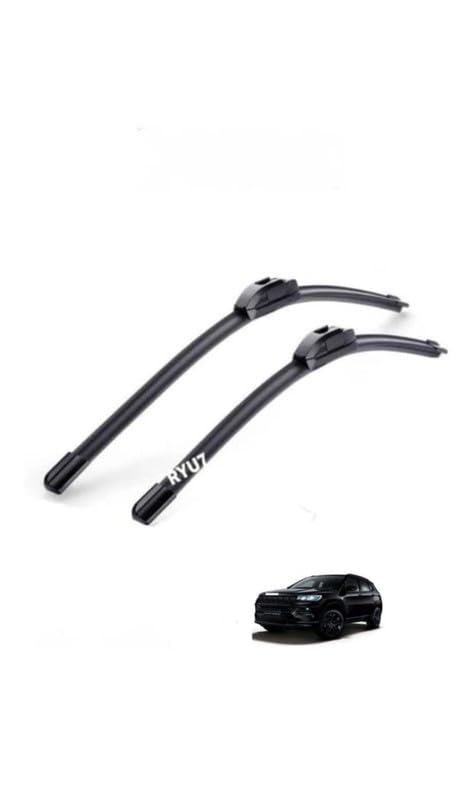 Image of All Season Frameless /Soft Wiper Blades Fits For Jeep Compass 24 inch /600mm+18 inch /450mm(Pack of 2)