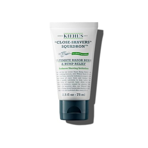 Kiehl's Razor Burn Bump Relief, Men's Aftershave Moisturising Cream, Made with Squalane & Aloe Vera, 75ml