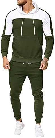 Men’s 2021 2 Pieces Solid Color Hoodie Tracksuit,