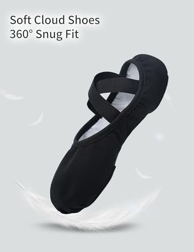 Image of Dayrose Women Ballet Shoes, Highly Stretchy Split Sole Ballet Flats for Women