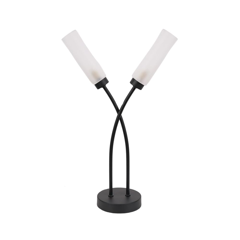ValueLights | 2 Way Curved Arm Cross Over Matt Black Table Lamp | Table Lamps, Home Décor & Improvement Essential