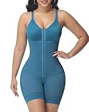 M MYODRESS Fajas Colombianas Moldeadoras Full Body Shaper Postpartum Stage 2/3 BBL Curvy Postparto Para Mujer High Compression Garment Corset Waist Shapewear for Women Tummy Tuck with Bra Blue L