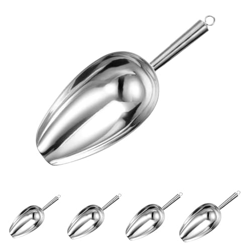 LIVIAアイススコップ ステンレス アイスシャベル 小麦粉 フード 砂糖 調味料 アイス 多機能 キッチン用スクーパー バー ビュッフェパーティー 耐久性 冷蔵庫 家庭用 スーパー 業務用 キッチンショベル キッチン用品 氷コップ (30*11.1*10