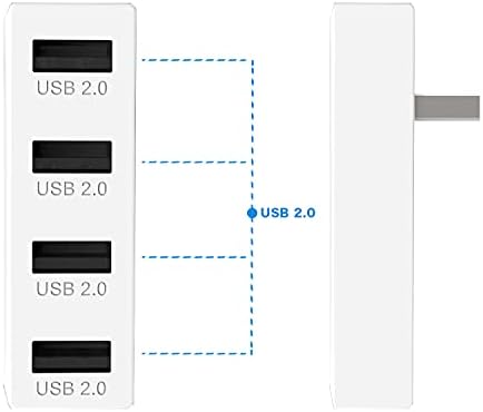 4 포트 USB 허브 2.0, Xbox 시리즈 X/S와 호환, 화이트 — 사진 3