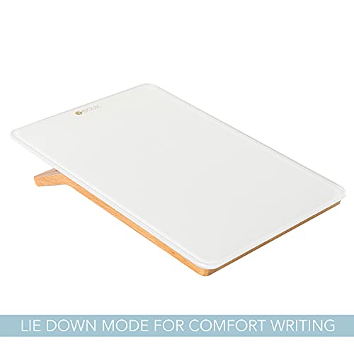 Desktop Glass Whiteboard With Reversable Wood Stand, Tabletop Small Portable Dry Erase White Board Easel, Reusable Desk Notepad 9.5"X6.7" For Office, Home, School, Marker&Eraser Included, Yeoux* #TOP4
