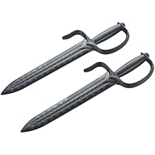 Playwell Martial Arts Black Polypropylene Plastic Twin Wing Chun Training Knives Baat Jaam Dao