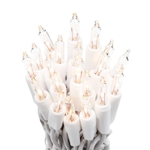 612 Vermont Clear 20 Count Christmas String Lights on White Wire Cord
