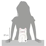 moses. Ed, the Cat Wärmflasche Kitty mit Bezug, Wärmflasche mit weichem Überzug im weißen Katzen-Design, Fassungsvermögen der Flasche ca. 700ml, 1 Stück (1er Pack), Weiß