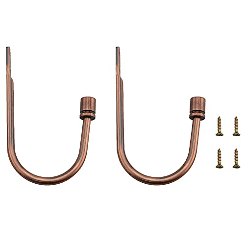 Zczqc Curtain Holdback 2Pcs Aluminium Alloy Curtain Tiebacks Wall-Mount Curtain Hold Backs Curtain Tie Back Hook Window Fittings Curtain Holders Antique Copper #TOP2