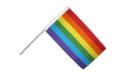 Drapeau Arc en ciel sur hampe Digni 60x90 pavillon multicolore