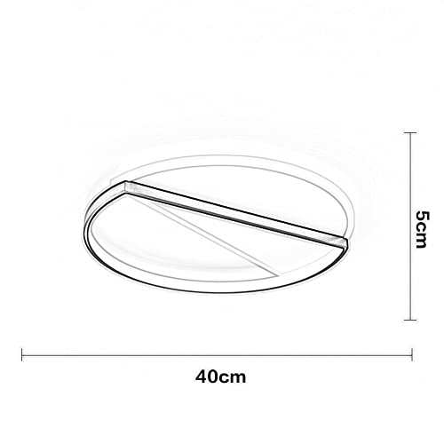Plafonniers d'éclairage décoratif de salle à manger simple LED 6000K ring en métal