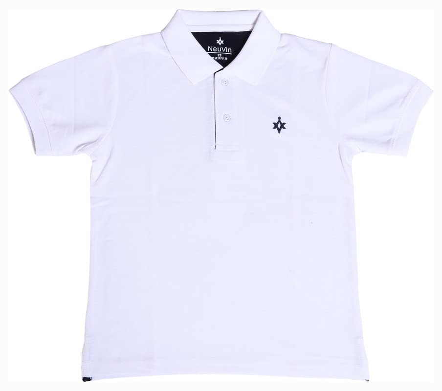 NeuVinBoys Polo T-Shirt in Cotton Matty Fabric – Soft, Breathable & Durable, Half Sleeves