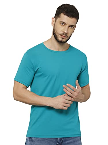 Image of T-Shirt for Men - 100% Cotton Casual T-Shirt | Half Sleeve, Round Neck 4 Way Stretch Fabric | Slim Fit T-Shirt