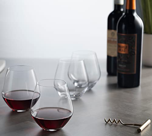 Godinger Wine Glasses, Stemless Wine Glasses, Red Wine Glasses, Drinking Glasses, European Made Stemless Wine Glass - 17Oz, Set Of 4 #TOP5