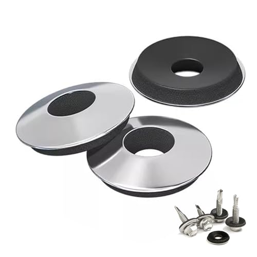 SDKZBFC 50PCS M6.3mm Étanche Joint Rondelle, 304 En Acier Inoxydable EPDM Scellé Néoprène En Caoutchouc Rondelles D'étanchéité Collé