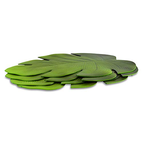 Whw Whole House Worlds Palm Leaf Place Mats, Set Of 4, Thick And Durable, Lush Green Tones, Tropical Style, Over 1 1/2 Feet Long (19 Inches) #TOP6