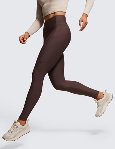 Image of CRZ YOGA Fleece Thermal Leggings Pockets 28'' | Casual, Full Length, Winter, Warm, for Women
