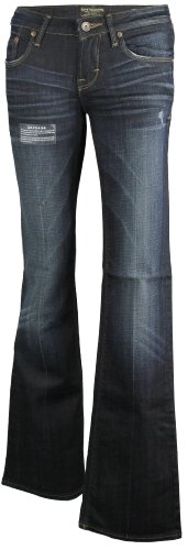 Cult of Individuality Women's Bohemi Boot Cut Navy Jean Pants with Swarovski Crystals2