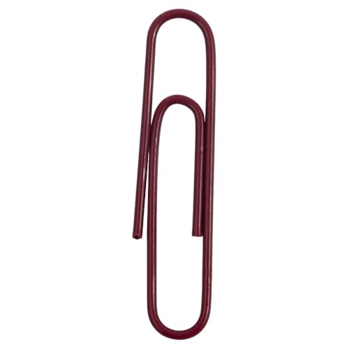 JAM PAPER Colorful Jumbo Paper Clips - Large 2 Inch - Burgundy Maroon Paperclips - 75/Pack