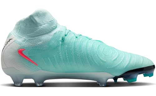 Image of Nike Phantom Luna 2 Elite FG High-Top Soccer Cleats (FJ2572-300, Mint /Off Noir /Atomic Red) Size 9.5