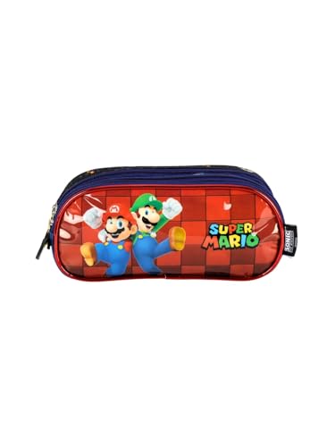 Estojo Triplo Super Mario Preto EI41405MO 2025 Luxcel