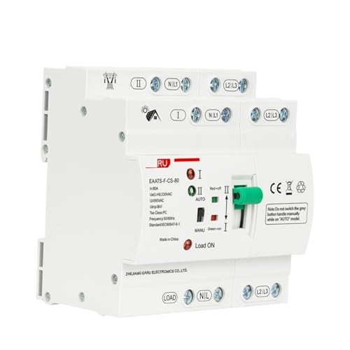 Inverseur de source automatique ATS 2P 63A pour coupler un groupe électrogène au réseau domestique