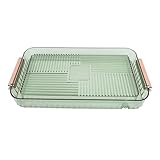 Entwässerungstablett mit großem Fassungsvermögen, transparent, grün, platzsparend, multifunktional, vielseitig einsetzbar mit effizienter Drainage, für Familientreffen