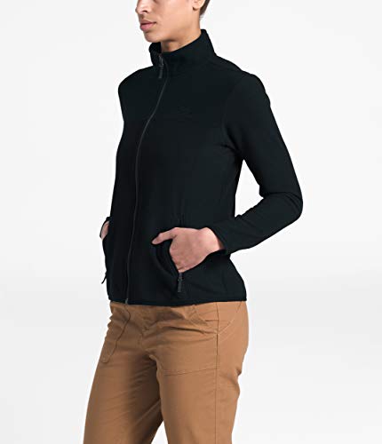 The North Face Women's TKA Glacier Full Zip Jacket, TNF Black/TNF Black, Medium