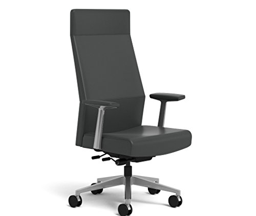 Siento Steelcase High Back Office Desk Chair Polished Aluminum Frame ...