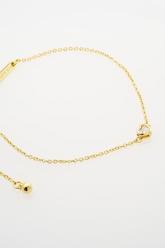 Ted Baker Halle Mini Crystal Heart Adjustable Bracelet For Women (Gold/Crystal) - 4