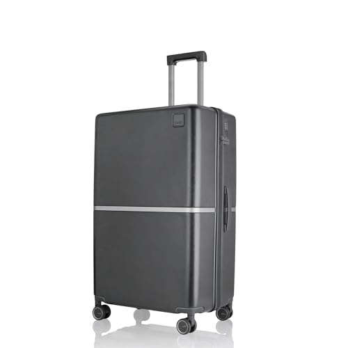 Image of Rare Tony Medium Size Dark Grey Hard Trolley Bag Polycarbonate Antiscratch Travel Suitcase with 8 Silent Wheels and a Sturdy TSA Lock - Luggage for Men & Women