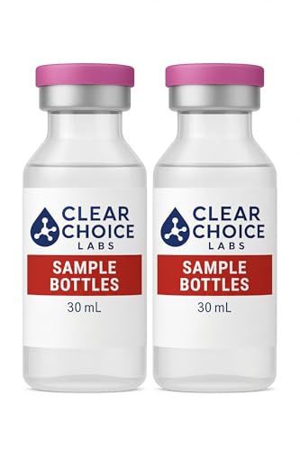 Clear Choice Labs® Premium Clear Plastic Sample Bottles, 30 mL – 2 Pack
