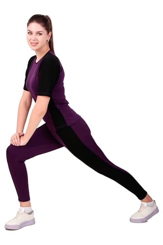 Image of Benzos Women's Body Fitted Gym Running Sports Track Suit | Regular Casual Fit | Track Suit for Girls & Women | Fabric - Polyester Blend