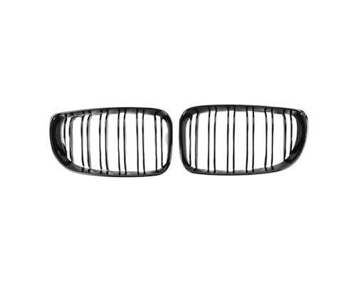 Parrillas para BMW Serie 1 E81 E87 (2007-2011) en negro brillante con doble listón estilo facelift