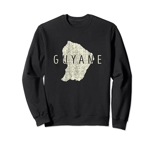 Mapa de la Guayana Francesa Word Art - Guayana Francesa Sudadera