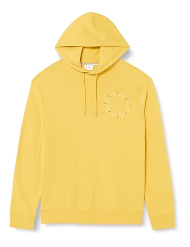 Sweat-shirt à capuche s.Oliver grande taille jaune XXL à maille souple