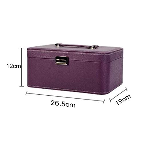 Boîtes à bijoux en cuir portable coffre organisateur de bijoux pour femme