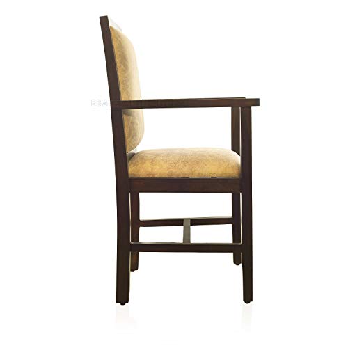 Image of 1 Seater Sofa Arm Chair | One Seater Sofa, Solid Sheesham Wood, Dark Walnut Finish