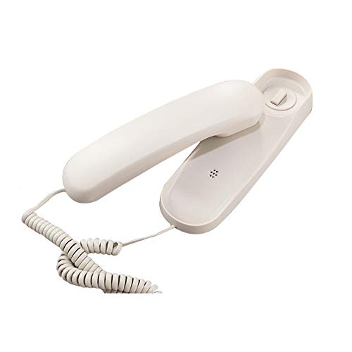 Corded White Wall Phone, Telpal Small Analog Wall Telephone For Seniors Home, Single Line Trimline Landline Phones, No Ac Power Or Battery Required #TOP3