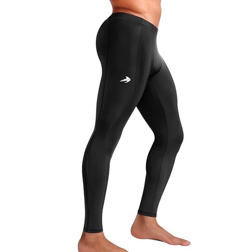 CompressionZ Men's Compression Performance Pants for Workout, Sports | Base Layer Running Tights Leggings (Black, X-Large)