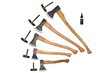 1844 Helko Werk Germany Axe Collection - 5 Traditional Axes Set- Bavarian Woodworker, Hessen Woodworker, Black Forest Woodworker, Rheinland Pack Axe, Rheinland Hatchet