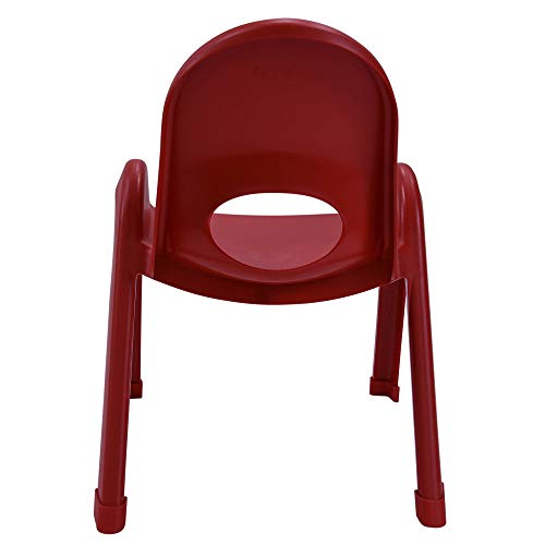 Children's Factory-Ab7711Pr Angeles Value Stack Kids Chair, Preschool/Daycare/Playroom Furniture, Flexible Seating Classroom Furniture For Toddlers, Red, 11" #TOP2