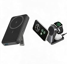 Anker 633 Magnetic Power Bank with Stand, 10,000mAh Portable Charger Prime 25W Qi2.2-Certified Palm-Sized 3-in-1 Foldable MagSafe Charger
