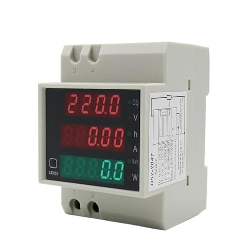 Facteur de puissance actif et ampèremètre d'énergie rail DIN AC 80-300V